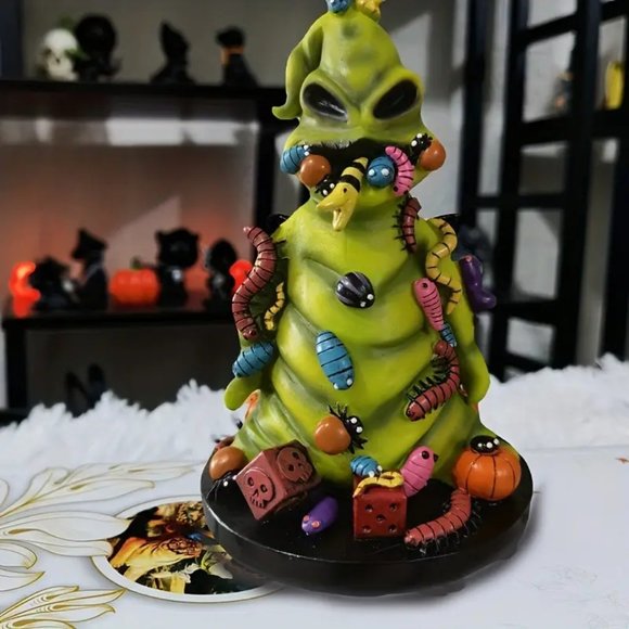 1 pcs Green Witch Statue- Add a Spooky Touch to Your Halloween Decorations resin - Picture 5 of 6